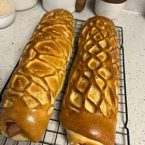 Pan de jamon con queso crema